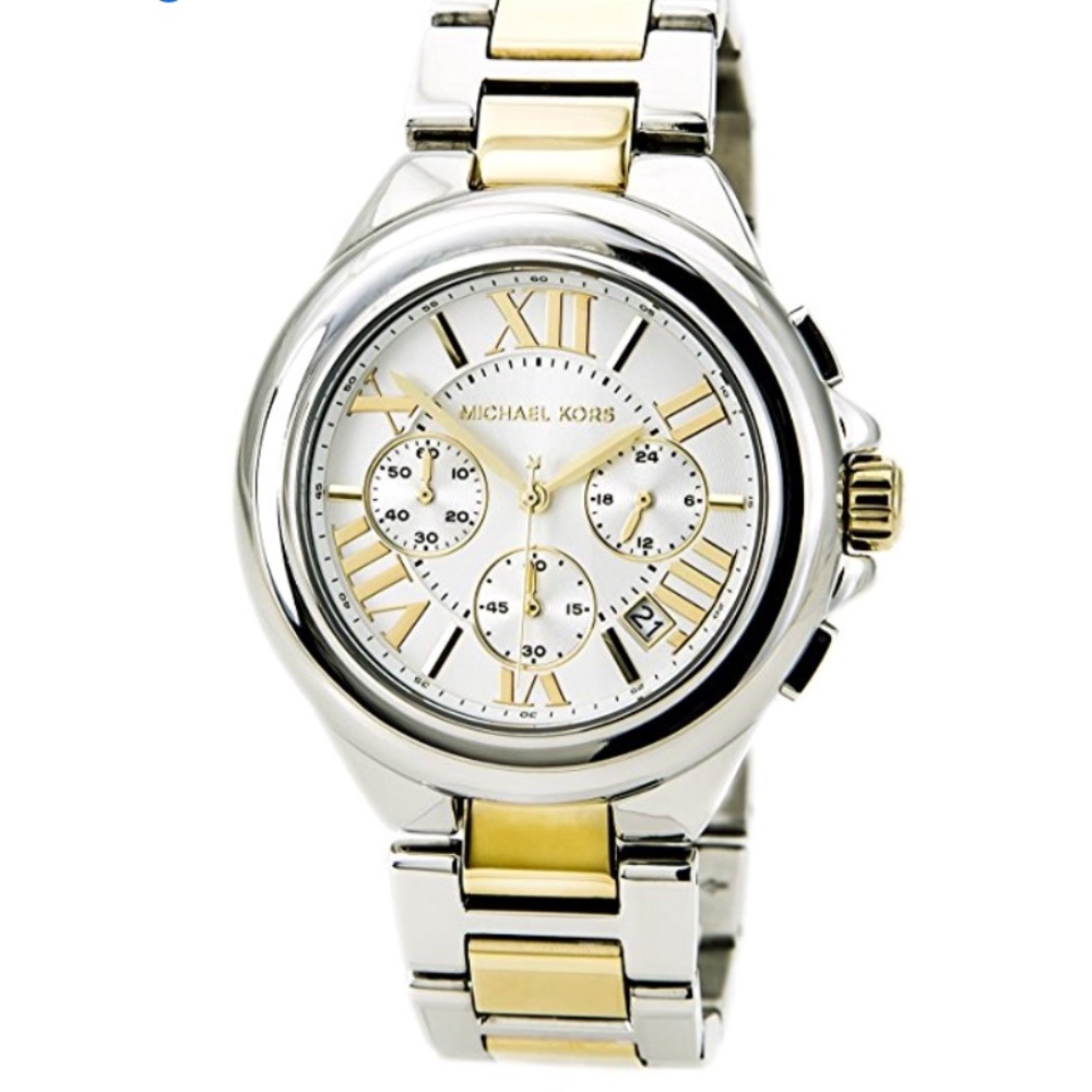 KORS Women's Camille Silver&Gold-Tone SS Watch